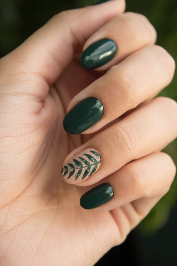 Estas son las ideas sencillas de uñas verdes decoradas