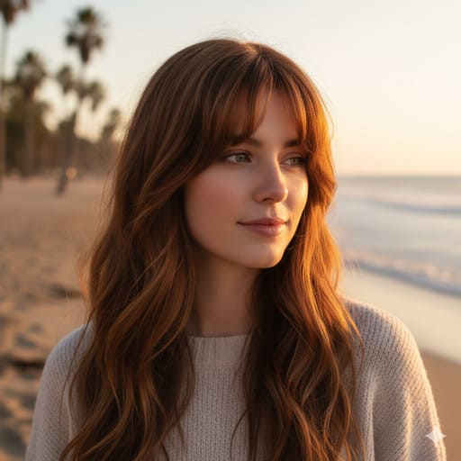 flequillo recto con flequillo largo abierto