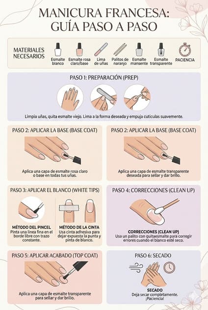 pasos como hacer manicura francesa