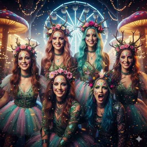 maquillajes grupales de mujer hadas del bosque