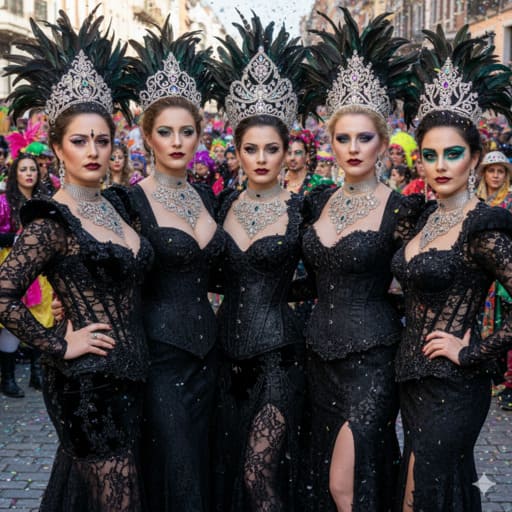 maquillajes grupales de mujer reinas