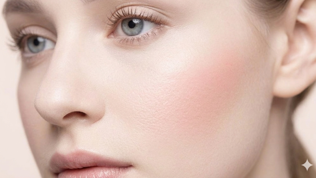 pale girl makeup para zona de mejillas y pomulos